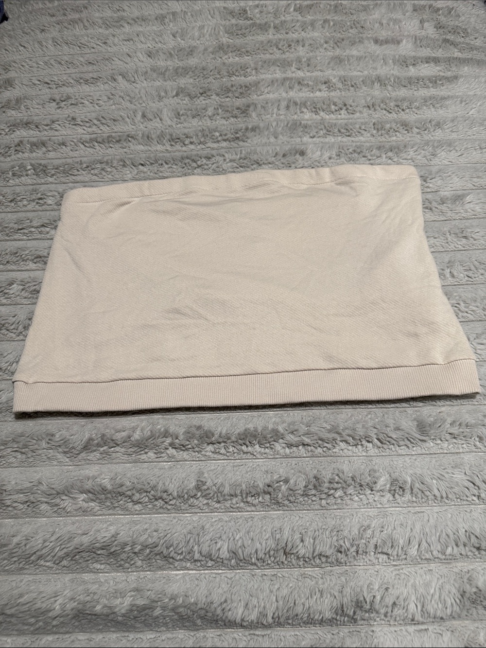 Universal Thread Cream Knit Strapless Tube Crop Top